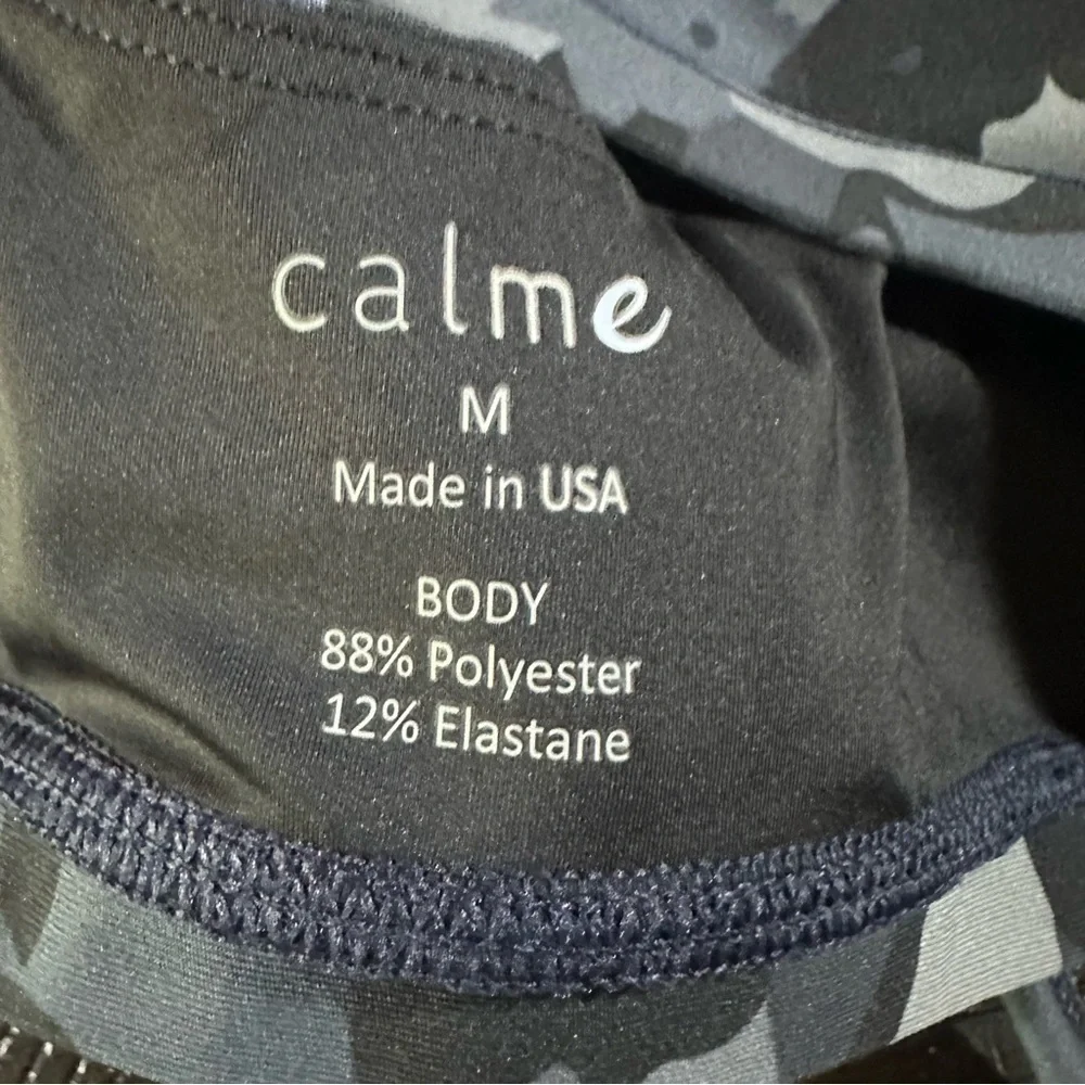 Calme by Johnny Was Camo Print Endurance Sports Bra II Size M New